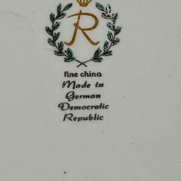 Vintage Porcelain Tray From German Democratic Republic 6/15 Inch - Picture 5 of 11